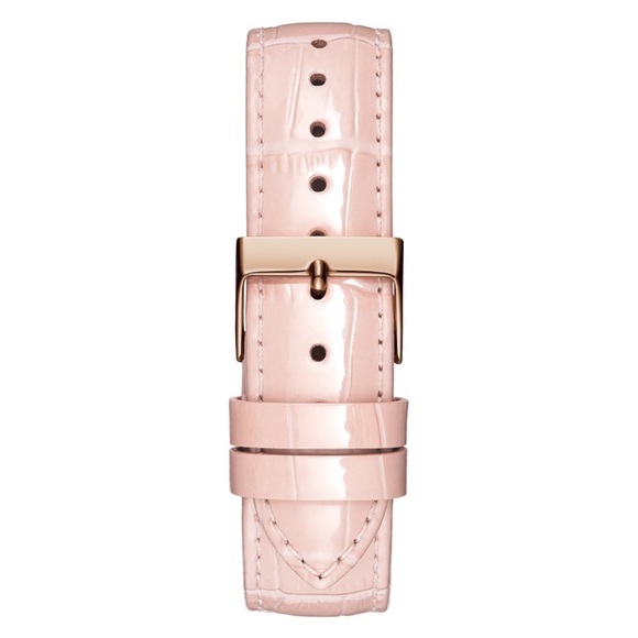 New GUESS SPARKLING PINK LIMITED EDITION 38MM PINK GENUINE LEATHER WATCH